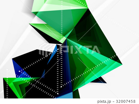 Vector low poly style 3d triangle line 32007458