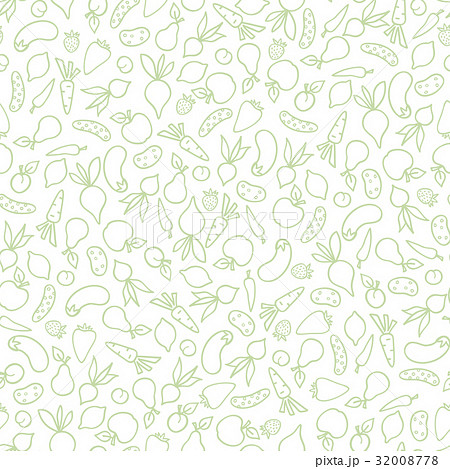Vegetable icon seamless pattern. Healthy food ingredient doddle