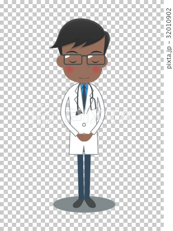 Doctor on white coat to bow Doctor on white coat to bow 32010902