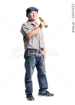 Portrait of a happy mature man drinking alcohol. Portrait of a happy mature man drinking alcohol. 32014222