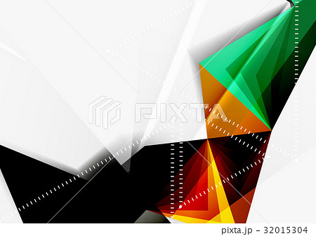 Vector low poly style 3d triangle line Vector low poly style 3d triangle line 32015304