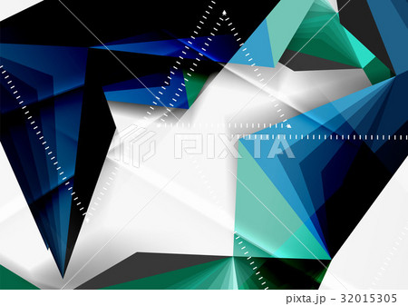 Vector low poly style 3d triangle line 32015305
