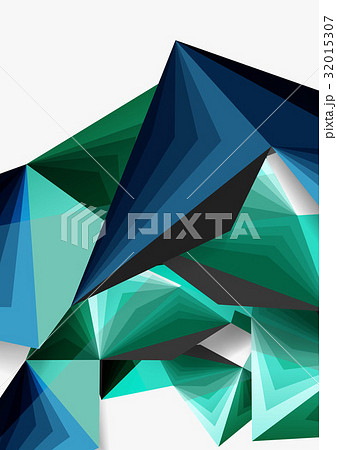 Vector low poly style 3d triangle line Vector low poly style 3d triangle line 32015307