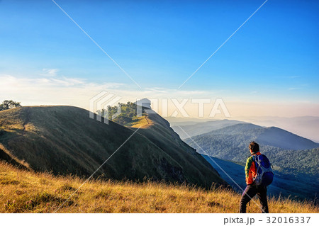 Tourist enjoy travel. 32016337