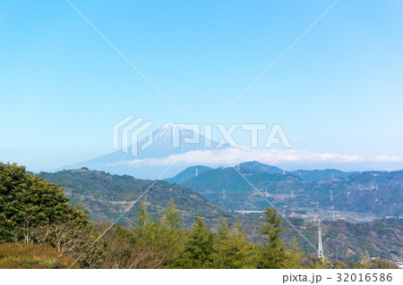 梶原山から望む富士山（静岡市清水区・梶原山公園） 32016586