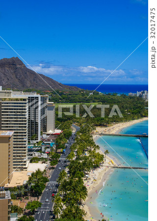 ハワイオアフ島 ダイヤモンドヘッド ハワイオアフ島 ダイヤモンドヘッド 32017475