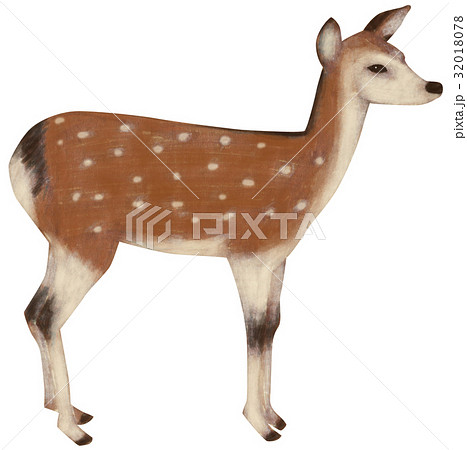 手描き 鹿 シカのイラスト素材 32018078 Pixta