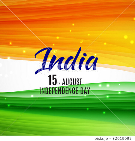 Indian Independence Day Background with Waves Indian Independence Day Background with Waves 32019095