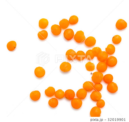 Red lentils on a white background Red lentils on a white background 32019901
