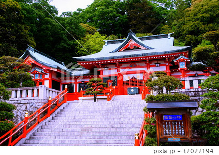 足利織姫神社 社殿 縁結びの神様 栃木県 足利市の写真素材