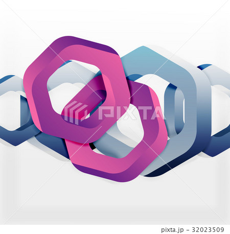 Overlapping hexagons design background 32023509