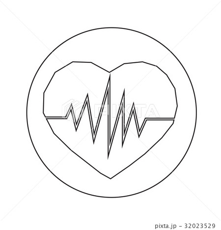 heartbeat icon illustration design heartbeat icon illustration design 32023529