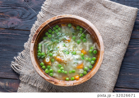 Italian chicken pasta soup with parmesan Italian chicken pasta soup with parmesan 32026671