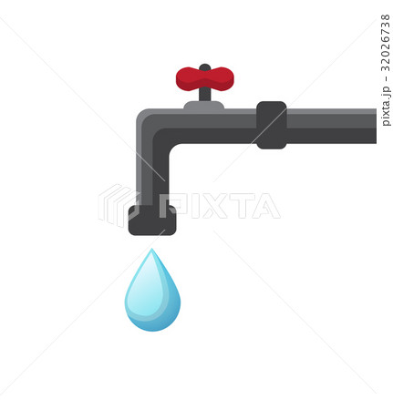 Water drips from the tap 32026738