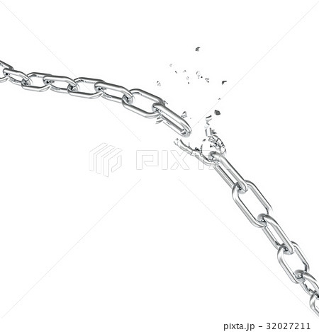 Broken steel, Broken metal chain links freedom 32027211