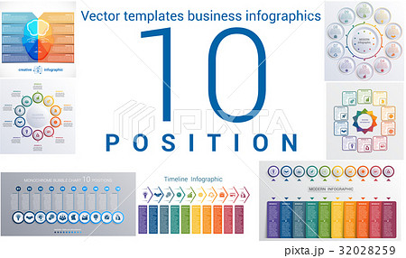 Templates business infographics 10 positions 32028259
