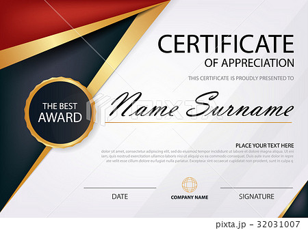 Red and black Elegance horizontal certificate Red and black Elegance horizontal certificate 32031007