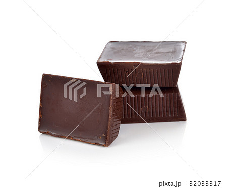 Chocolate bars stack isolated on white background Chocolate bars stack isolated on white background 32033317