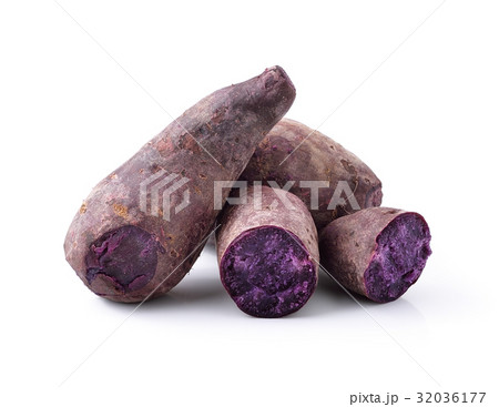 sweet potatoes on the white background 32036177