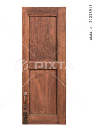 Old grunge wood simple door and wooden wall 32038913