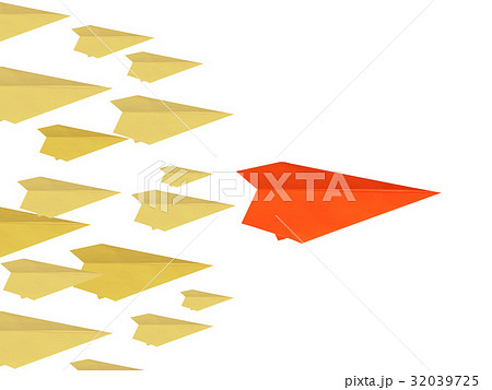 leadership concept with paper plane 32039725