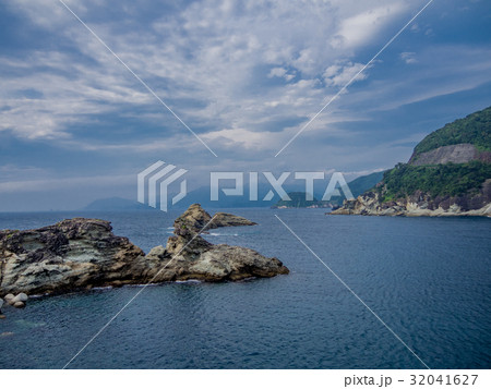 【伊豆半島ジオパーク】西伊豆雲見の風景【夏】 【伊豆半島ジオパーク】西伊豆雲見の風景【夏】 32041627