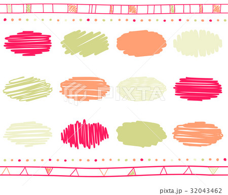 Vector set of scribble elements 32043462