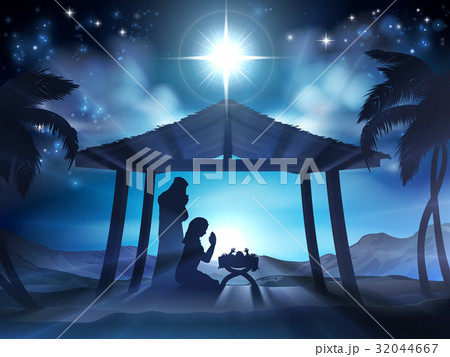 Manger Nativity Christmas Scene 32044667
