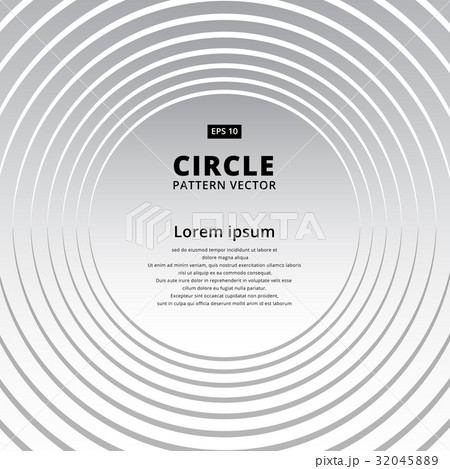 Abstract geometric circle white and gray pattern 32045889