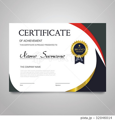 Certificate Template - horizontal elegant vector Certificate Template - horizontal elegant vector 32046014
