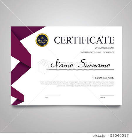 Certificate Template - horizontal elegant vector Certificate Template - horizontal elegant vector 32046017