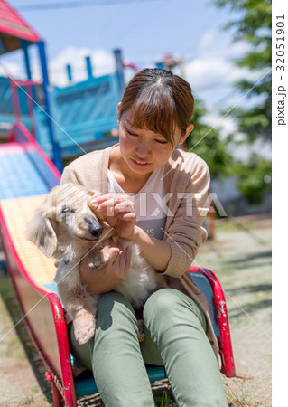 愛犬と散歩 32051901