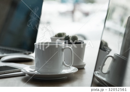 cup of coffee americano, coffee morning concept. 32052561