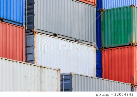container, container ship in import export 32054343