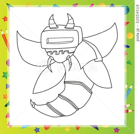 Robot Cartoon Character Outlined Version Robot Cartoon Character Outlined Version 32054519