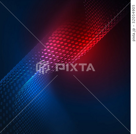 Glowing particles wave design template Glowing particles wave design template 32054905