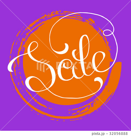 Hand lettering sale on grunge brush background Hand lettering sale on grunge brush background 32056888