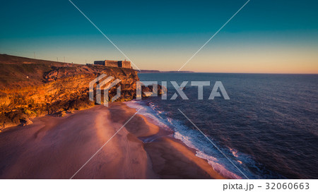 Aerial view of ocean, north Beach and Nazare Aerial view of ocean, north Beach and Nazare 32060663