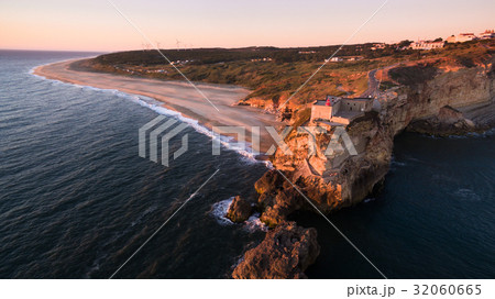 Aerial view of ocean, north Beach and Nazare Aerial view of ocean, north Beach and Nazare 32060665