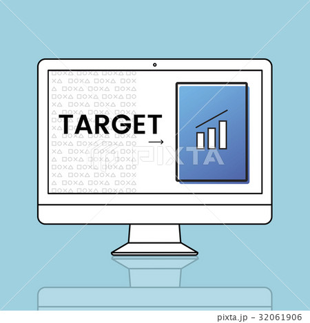 Network graphic overlay background on computer screen 32061906