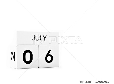 july 6 wooden white calendar 32062031