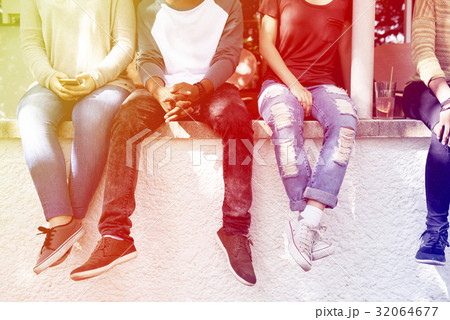 Photo Gradient Style with Friends People Group Teamwork Diversity 32064677