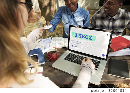 Inbox Chat Social Hashtag Graphic 32064854