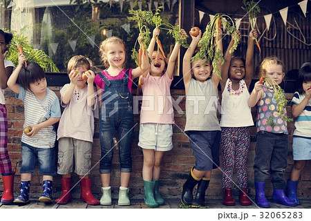 Group of Diverse Kids Standing Together Group of Diverse Kids Standing Together 32065283