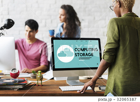 Cloud Computing Data Icon Sign 32065387