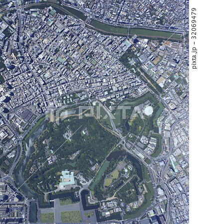 皇居半蔵門上空/真俯瞰シリーズ 皇居半蔵門上空/真俯瞰シリーズ 32069479