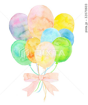 水彩イラスト　風船 32070603