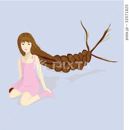 Girl with braided hairstyle 32071820