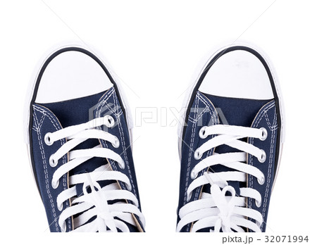Classic white sneakers isolated on white 32071994