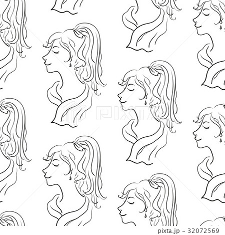Seamless Pattern, Women Contours 32072569